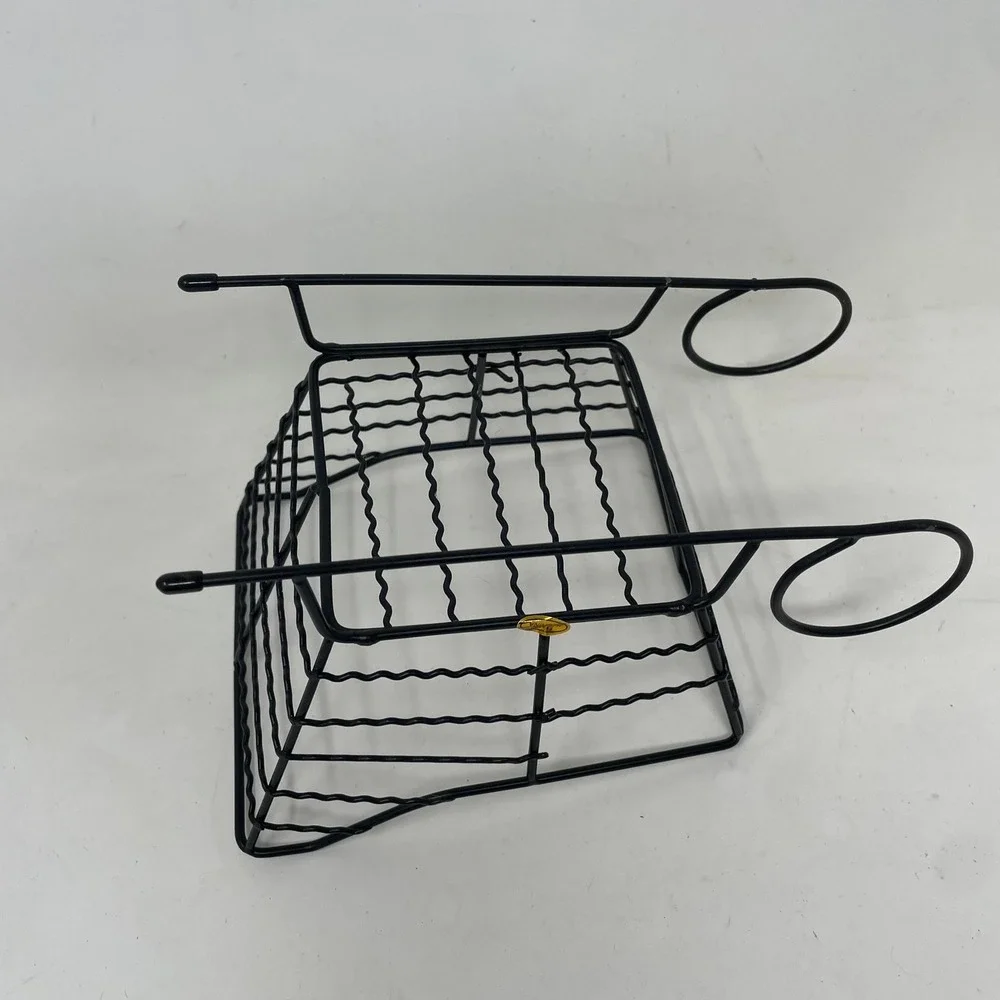 Black Metal Sleigh Basket Christmas Holiday Decor Tabletop Display Centerpiece